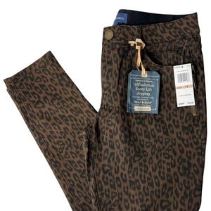 Democracy Ab Solutions Leopard Animal Print Booty Lift Jeggings Size 12